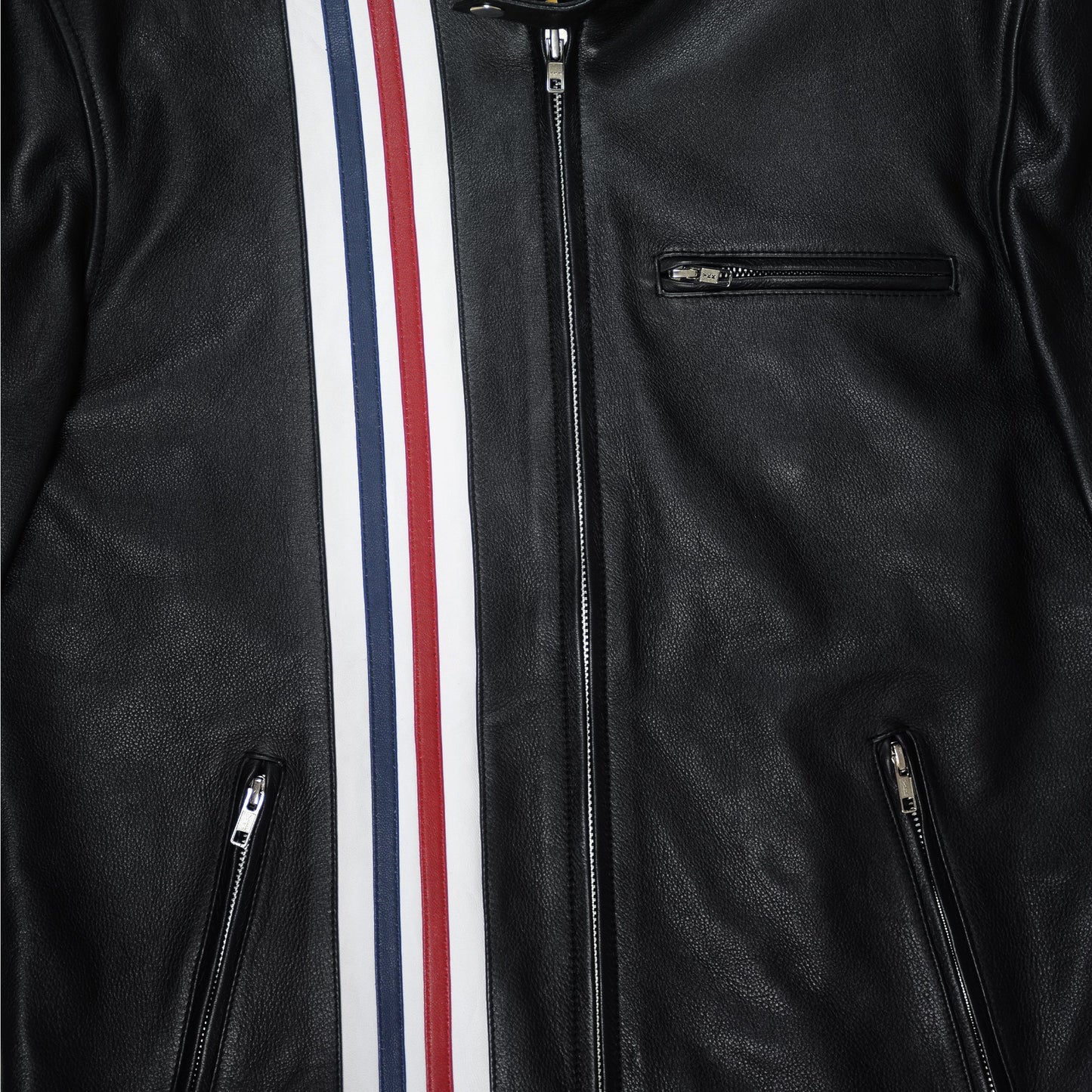 Patriot Racer with American Flag Leather Jacket